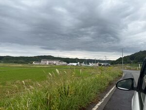 図1　星越郷の水田とロードサイド