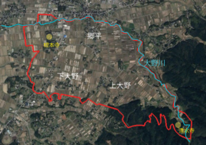 比定の大字領域